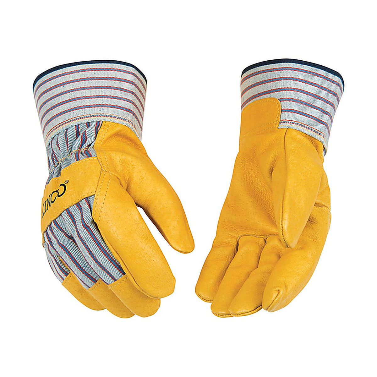 Kinco 1917-L Mens Palm Gloves Yellow Large