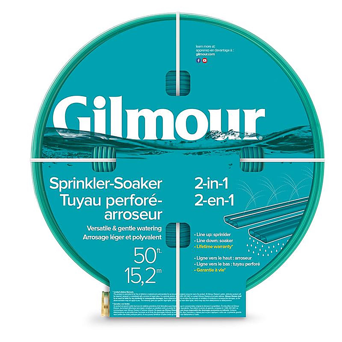 GIlmour 871421-1005 Gilmour 5/8 in. D X 50 ft. L Sprinkler/Soaker Hose Green