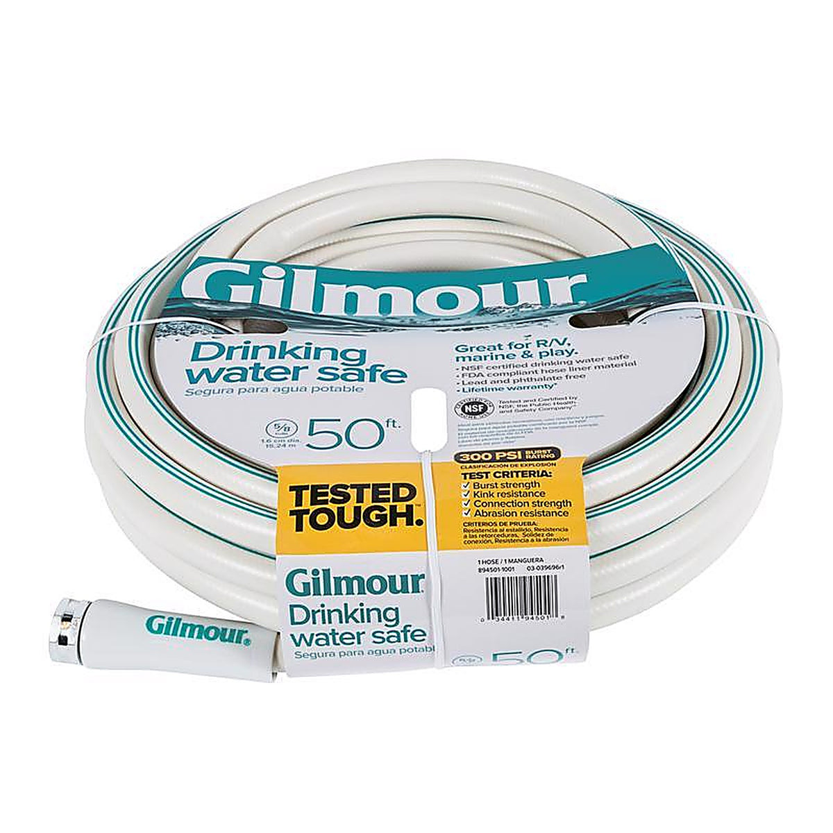 Gilmour - 1066004 - Drinking Water Safe 5/8 In. D X 50 Ft. L RV/Marine Hose