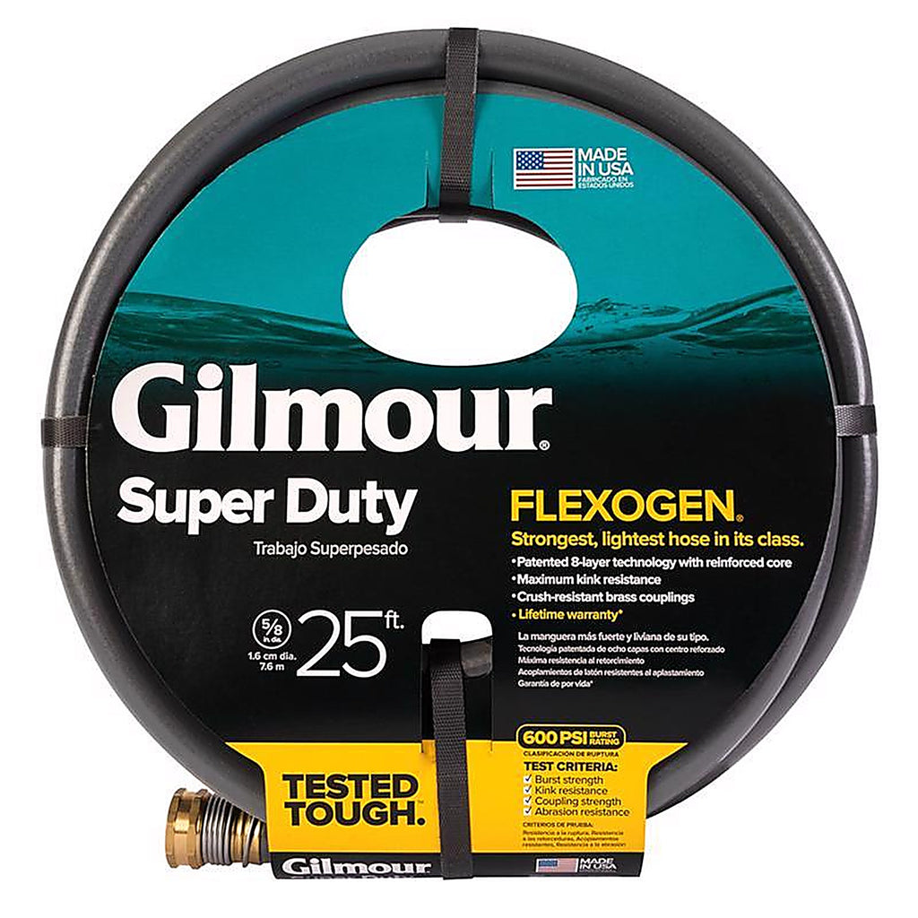 Gilmour 874251-1003 Flexogen 5/8 in. D X 25 ft. L Heavy Duty Premium Grade Garden Hose Gray