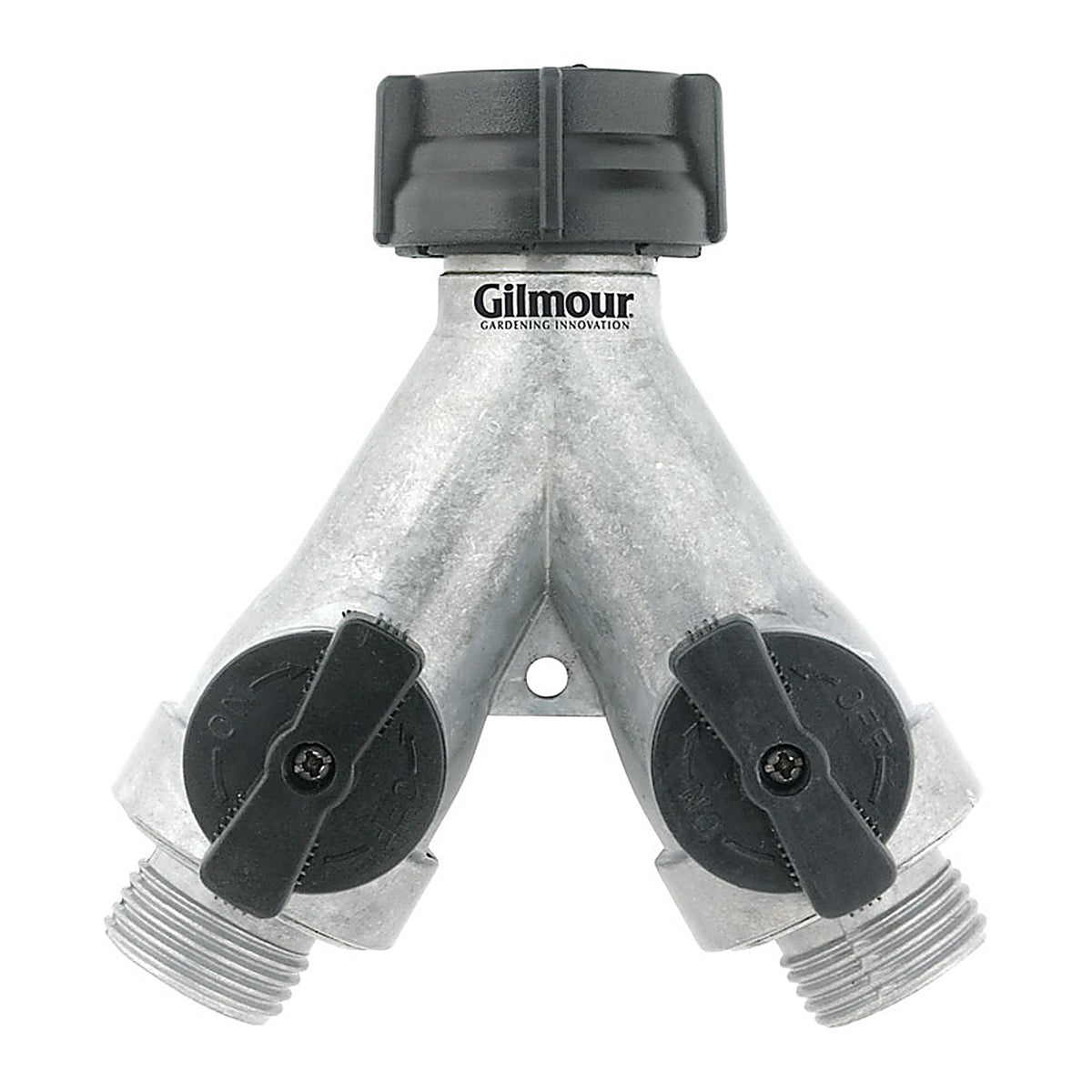 GIlmour 800214-1001 Gilmour 3/4 in. Metal Threaded Male Y-Hose Connector with Shut Offs