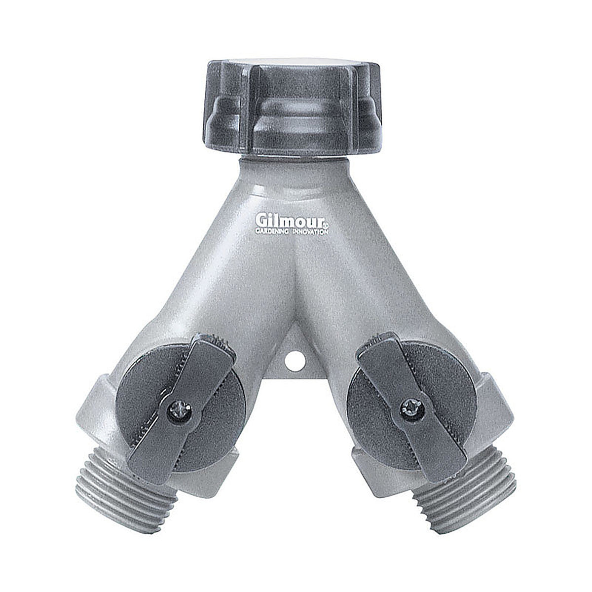 GIlmour 800024-1001 Gilmour Polymer Threaded Male Y-Hose Connector with Shut Offs