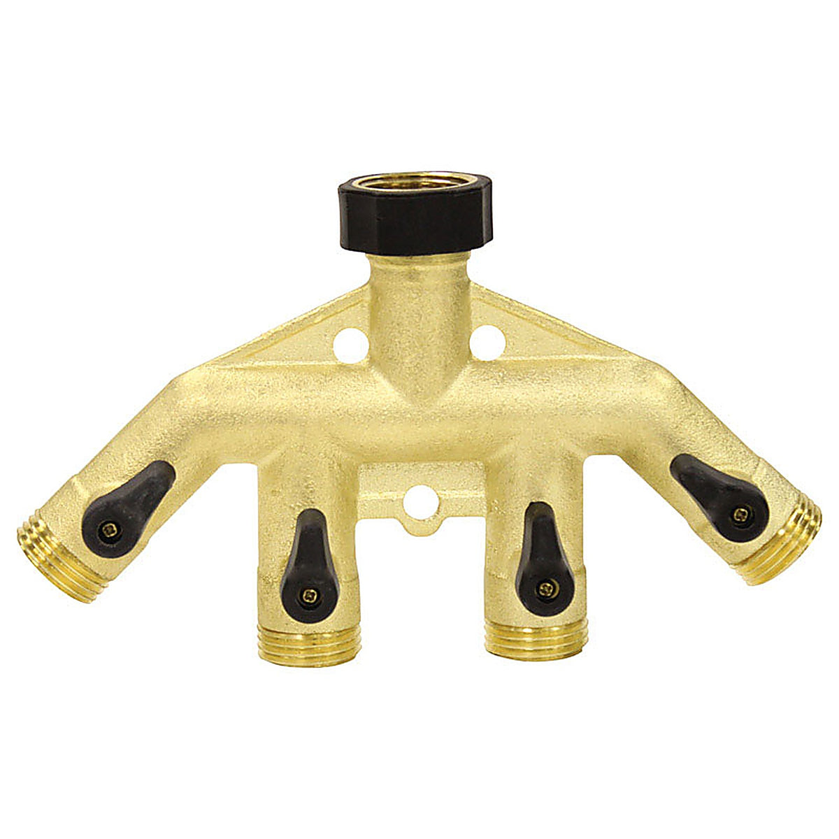 Gilmour - 800434-1001 - 3/4 In. Brass Threaded Male 4-Way Shut-Off Valve