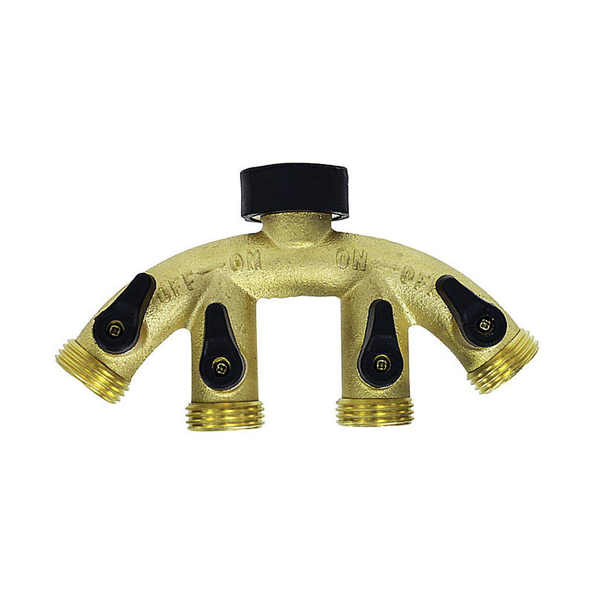 GIlmour 800444-1001 Gilmour 5/8 in. Brass Threaded Male 4-Way Shut-off Valve