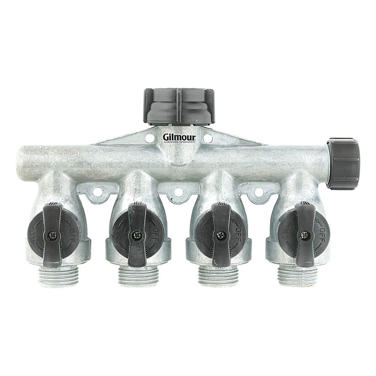 GIlmour 800404-1001 Gilmour 5/8 in. Metal Threaded Male 4-Way Shut-off Valve