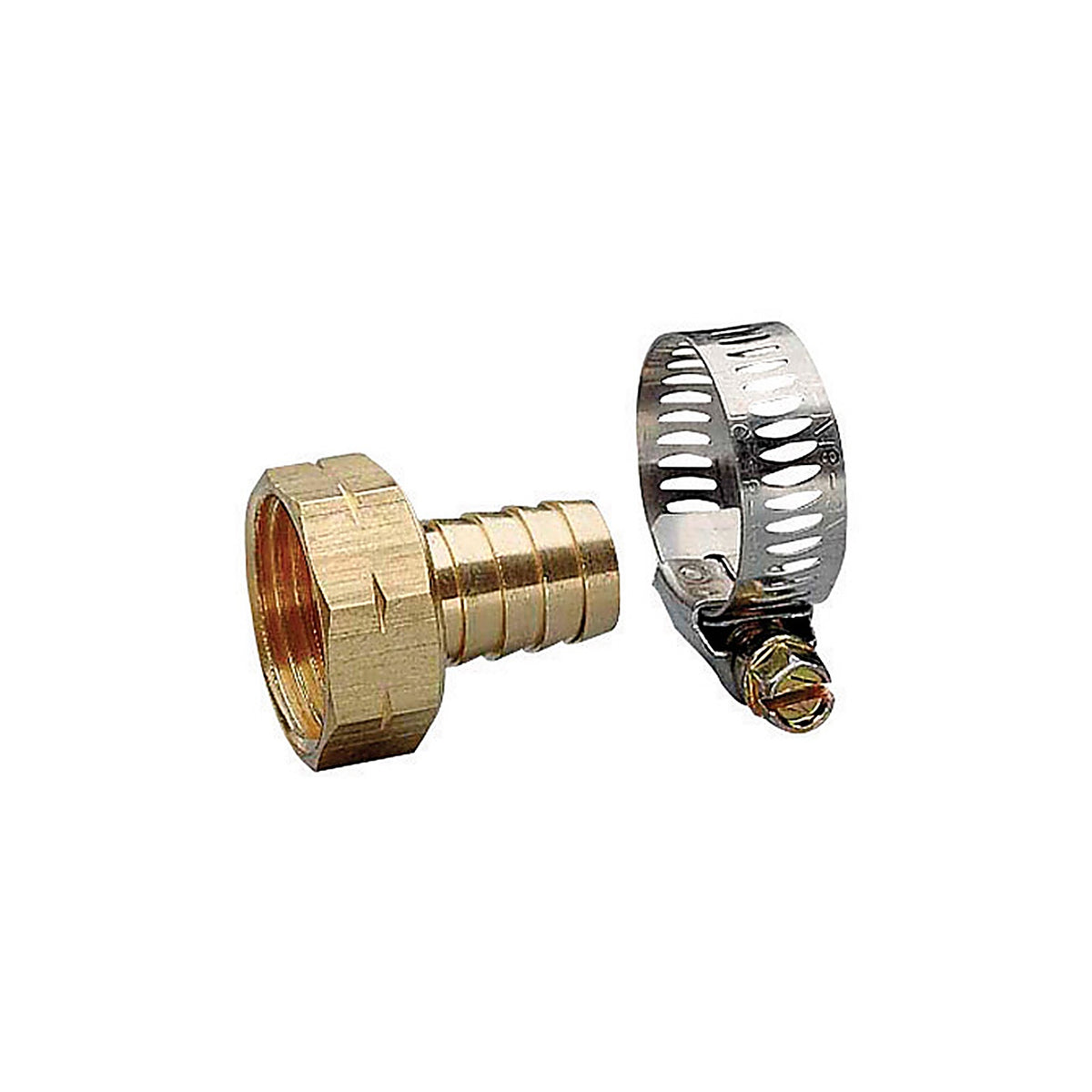 Gilmour - 854514-1001 - 5/8 In. Brass Threaded Female Reusable Hose Repair Fitting