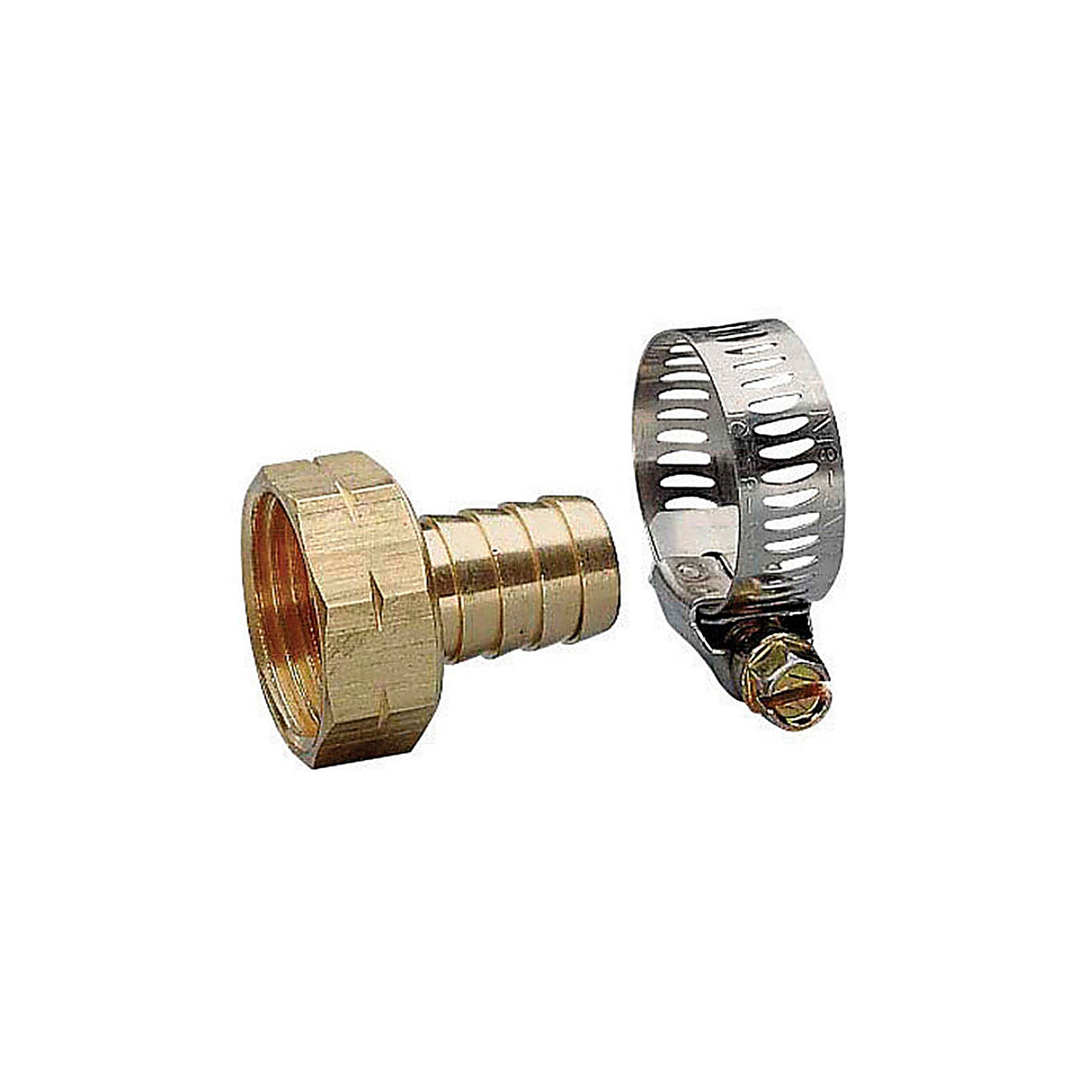 Gilmour - 854544-1001 - 3/4 In. Brass Threaded Female Reusable Hose Repair Fitting