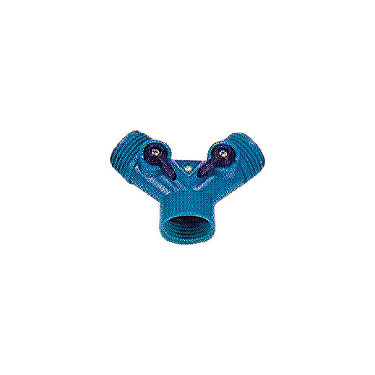 Rugg - W6DY-PDQ - 3/4 In. Plastic Threaded Female/Male Y-Hose Connector with Shut Offs