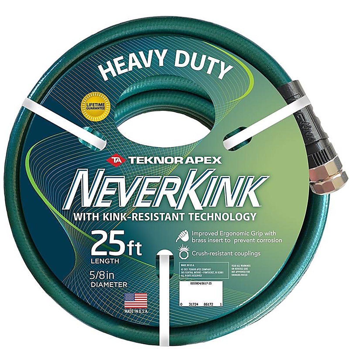 Teknor Apex - 8617-25 - Neverkink 5/8 In. D X 25 Ft. L Heavy Duty Garden Hose