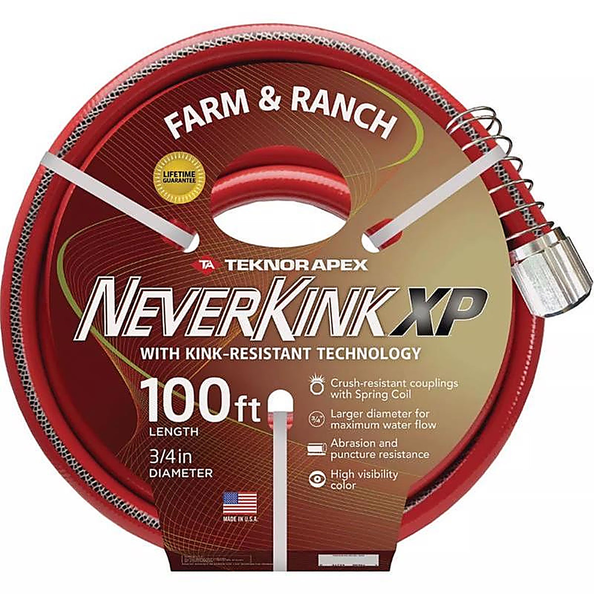 Teknor Apex - 9846-100 - Neverkink Pro 3/4 In. D X 100 Ft. L Heavy Duty Contractor Grade Garden Hose