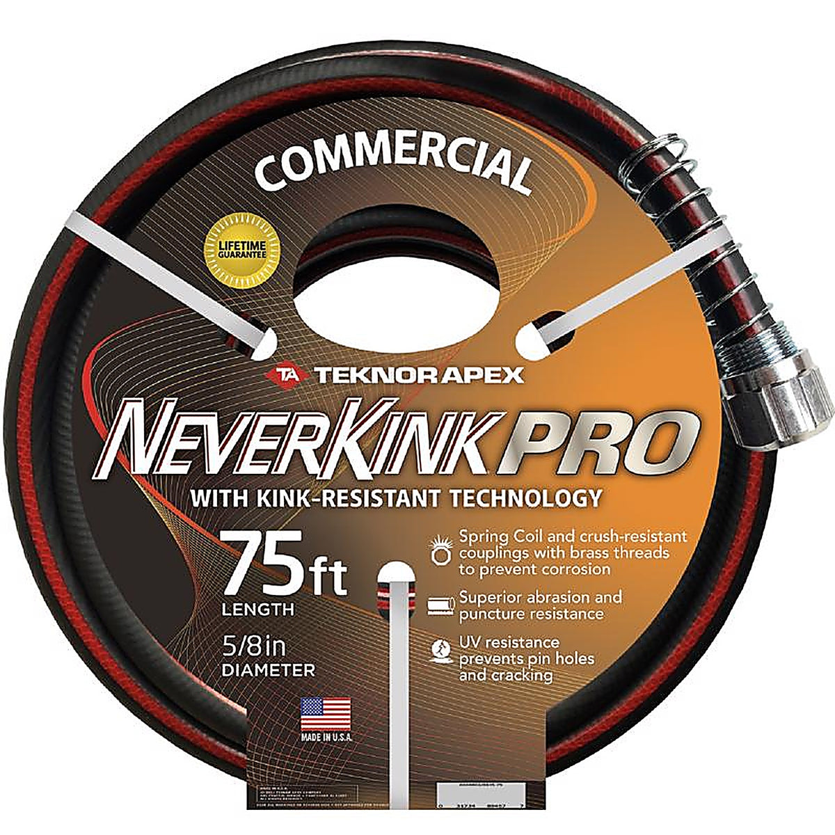 Teknor Apex - 8845-75 - Neverkink Pro 5/8 In. D X 75 Ft. L Heavy Duty Contractor Grade Garden Hose