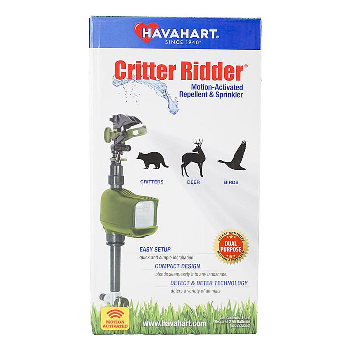 Havahart - 5277 - Critter Ridder Sprinkler Animal Repeller for Outdoor Pests