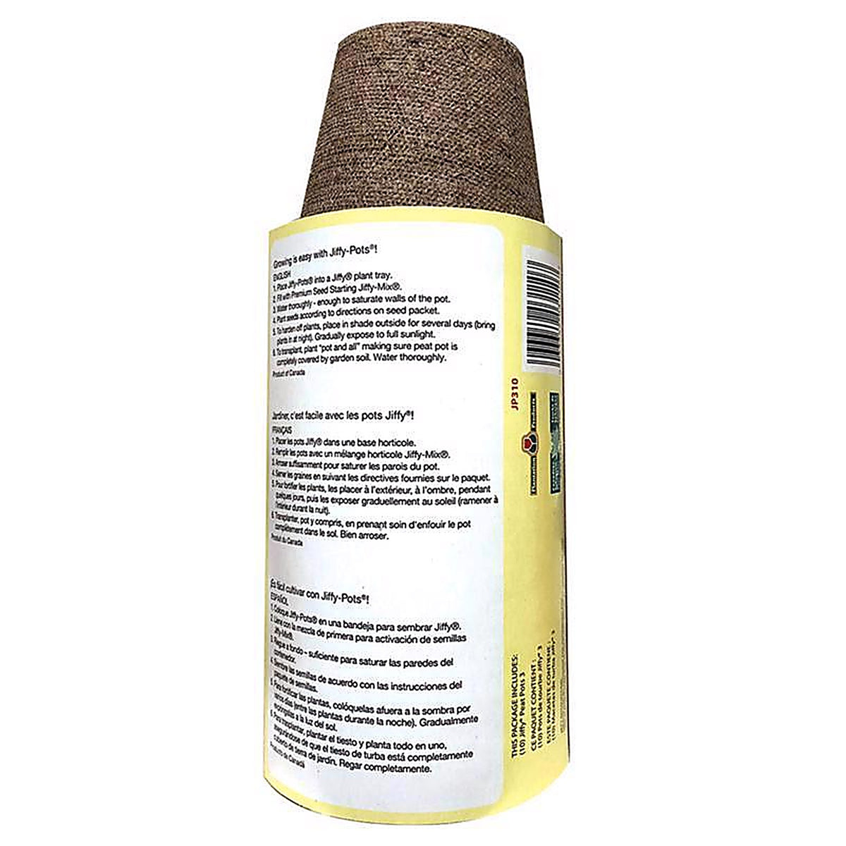 Jiffy - JP310 - 3 In. H Seed Starting Peat Pot 10 Pack