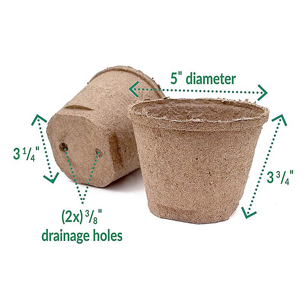 Jiffy - JP506 - 5 In. H Seed Starting Peat Pot 6 Pack