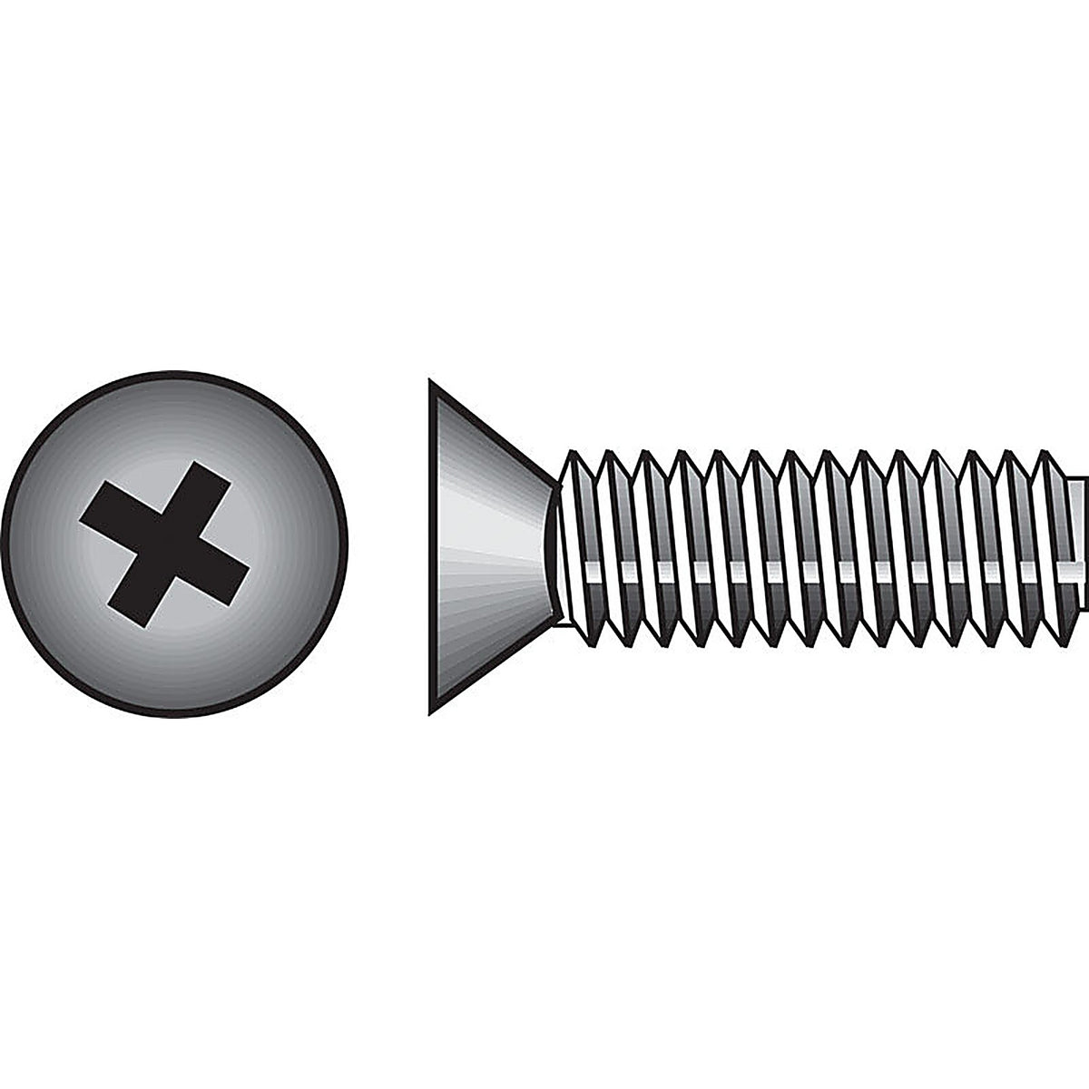 Hillman 101064 No. 8-32 x 2-1/2 in. L Phillips Flat Head Zinc-Plated Steel Machine Screws 100/Pack