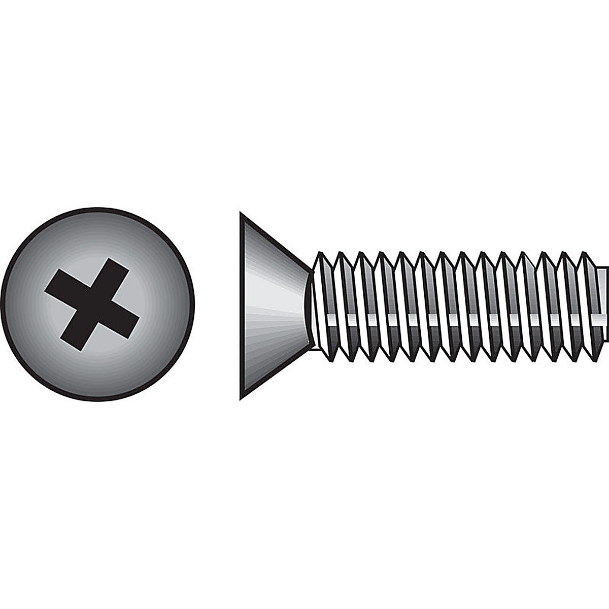 Hillman 101066 No. 8-32 x 3 in. L Phillips Flat Head Zinc-Plated Steel Machine Screws 100/Pack