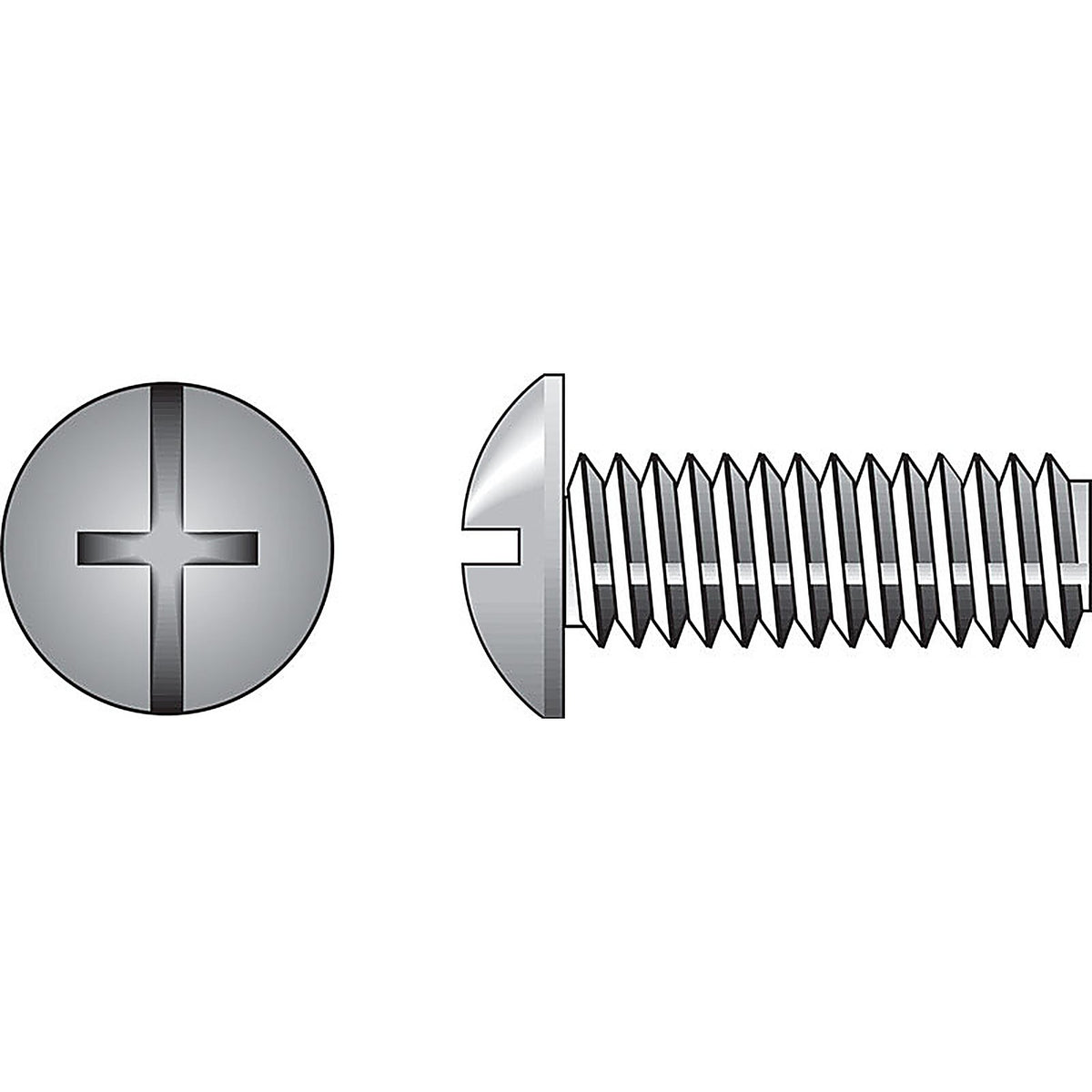Hillman 111727 No. 8-32 in. x 1-1/4 in. L Combination Truss Head Zinc-Plated Steel Machine Screws 100/Pack