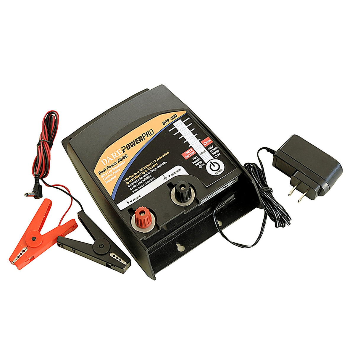 Dare Products - DPP 400 - Power Pro Series 110 V Electric-Powered Fence Energizer 100 Acre Black/Orange