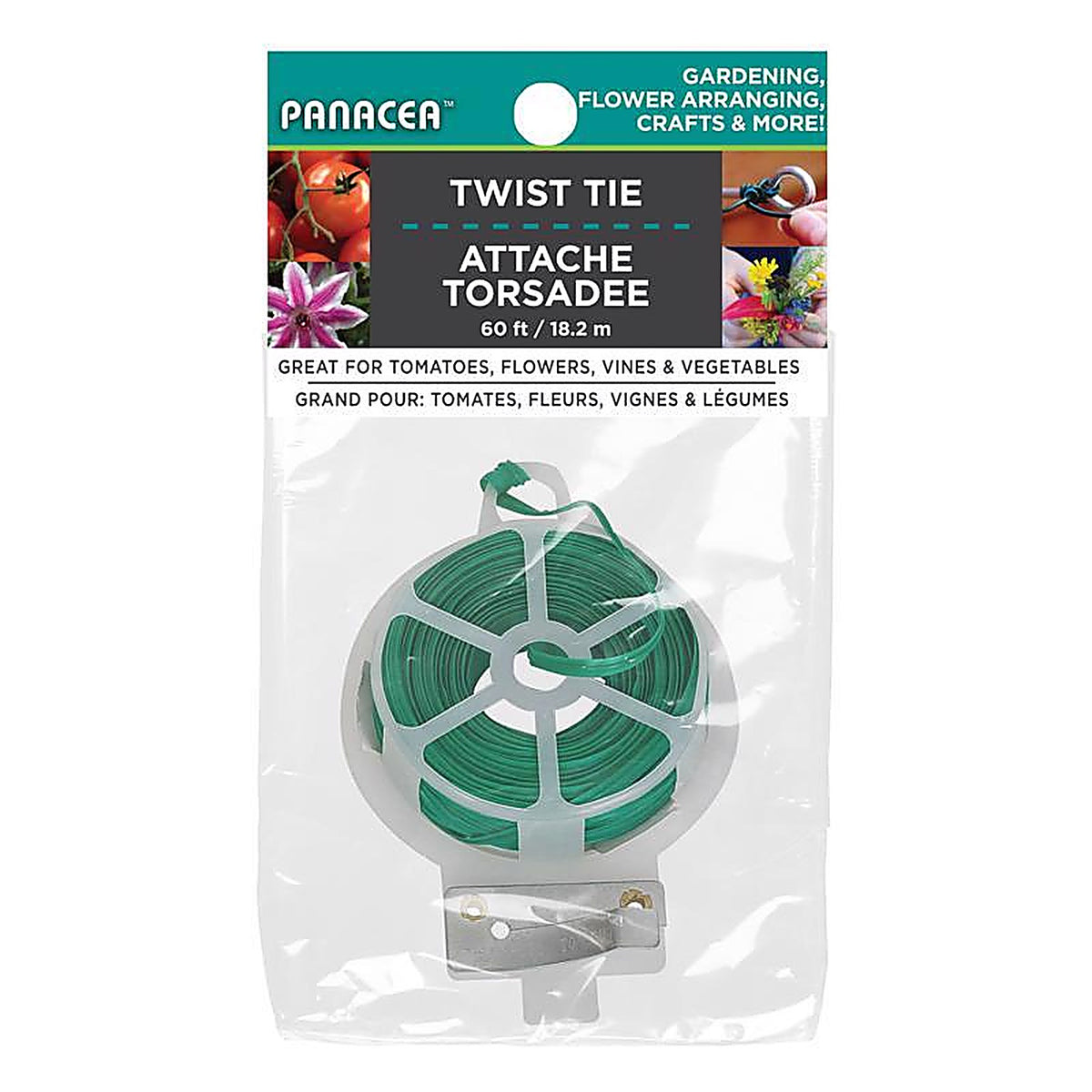 Panacea - 89791 - Green Plastic Plant Support Twist Tie