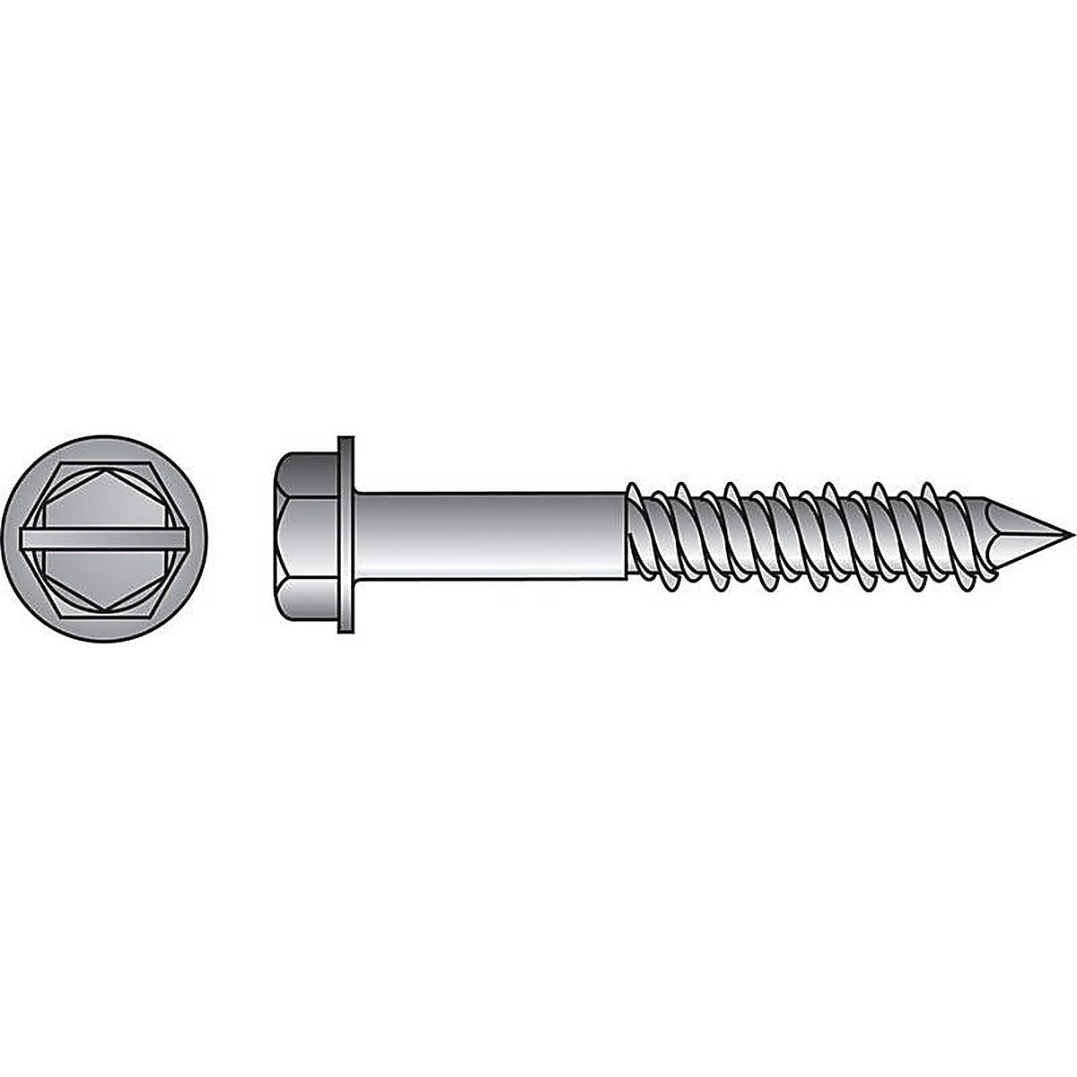 Hillman 375298 Tapper Steel Hex Head Concrete Screw Anchor 100/Pack