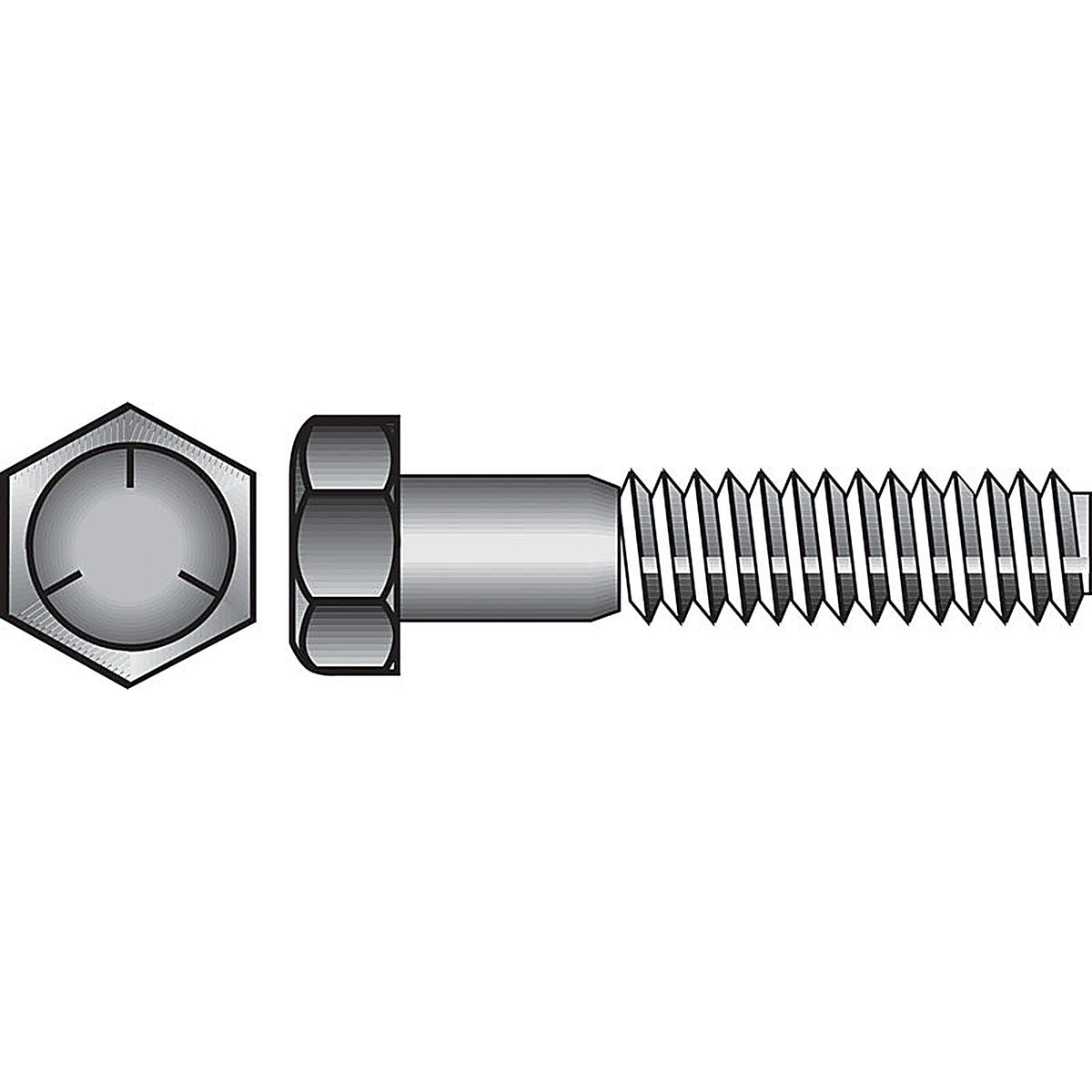 Hillman 200078 5/16 in. Dia. x 1-3/4 in. L Heat Treated Zinc Steel Hex Head Cap Screw 100/Pack