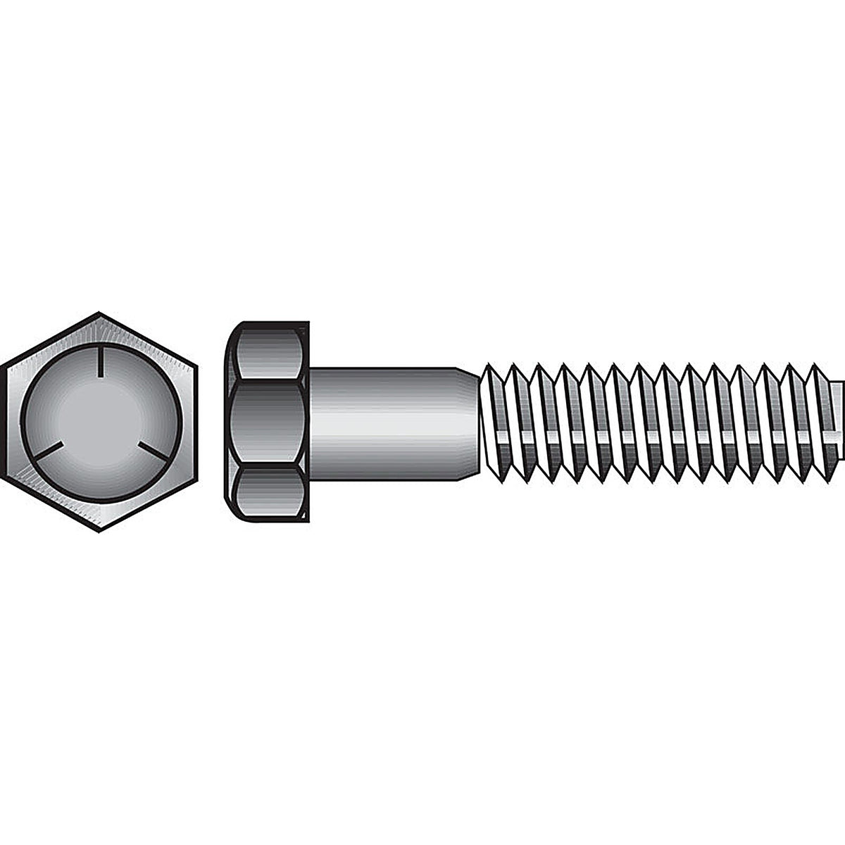 Hillman 200108 5/16 in. Dia. x 5-1/2 in. L Heat Treated Zinc Steel Hex Head Cap Screw 50/Pack