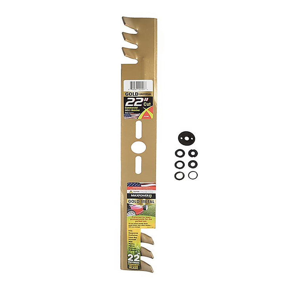 Maxpower - 331982S - 22 In. Mulching Mower Blade for Walk-Behind Mowers 1 Pack