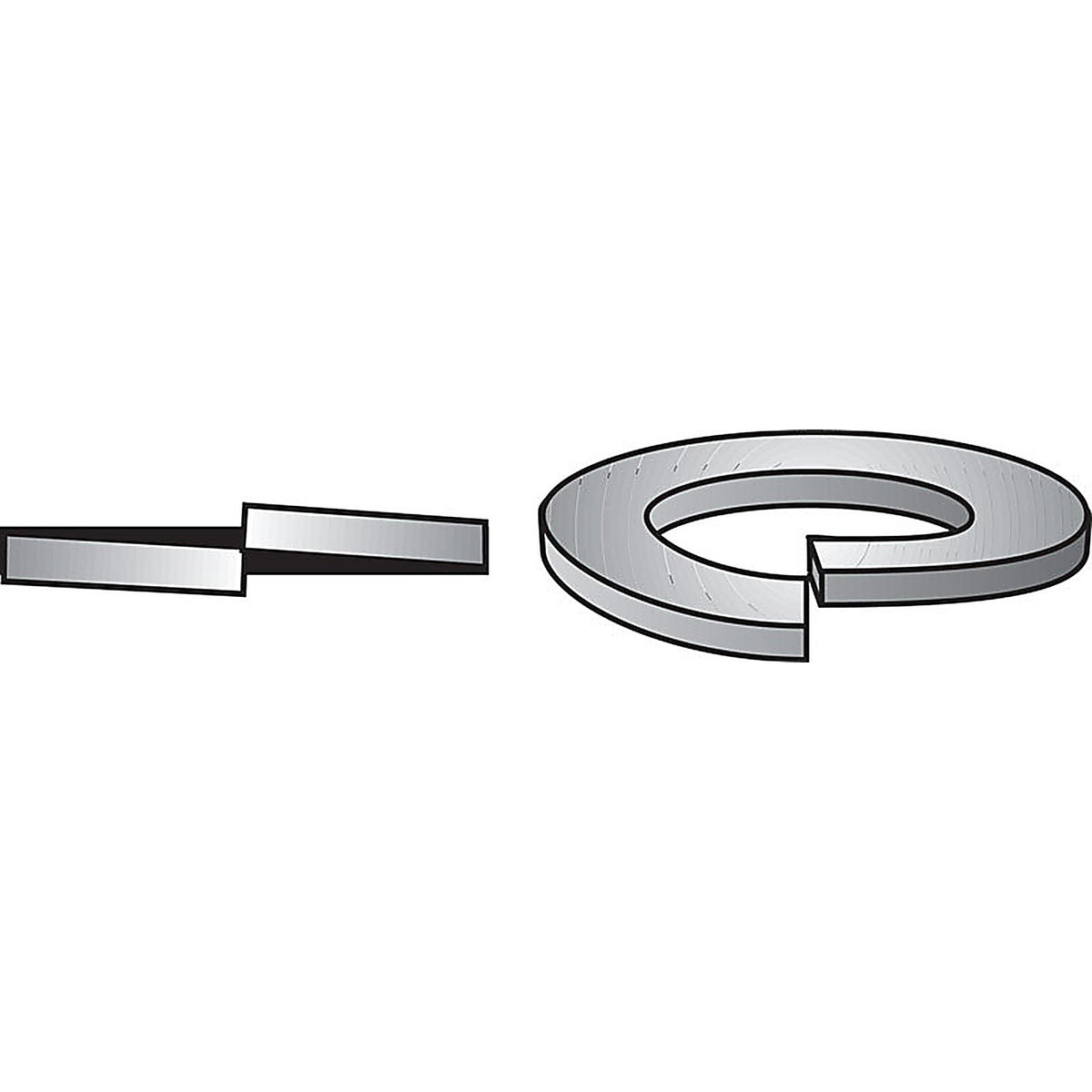 Hillman 300303 1/4 in. Dia. Yellow Dichromate Steel Split Lock Washer 100/Pack