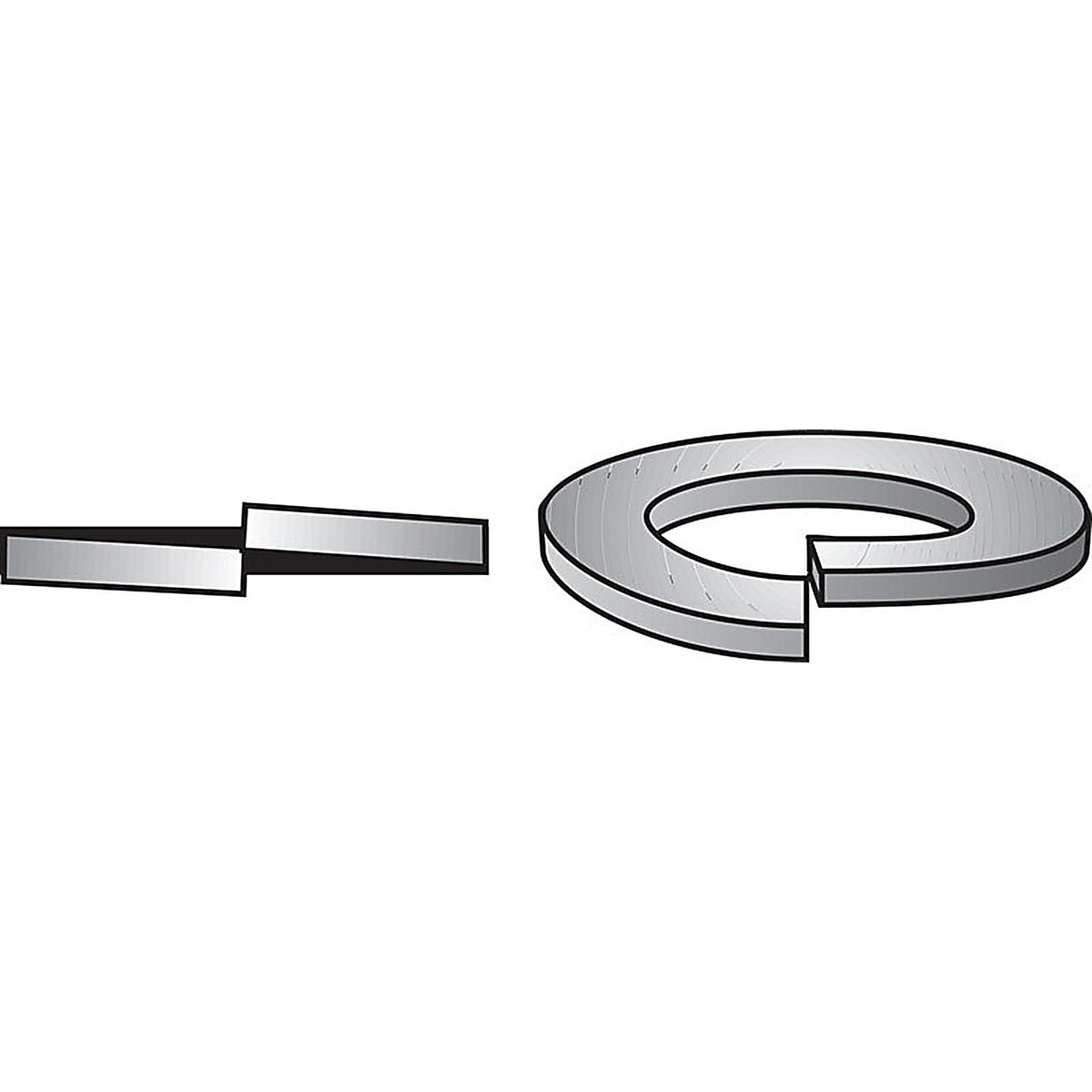 Hillman 300306 5/16 in. Dia. Yellow Dichromate Steel Split Lock Washer 100/Pack