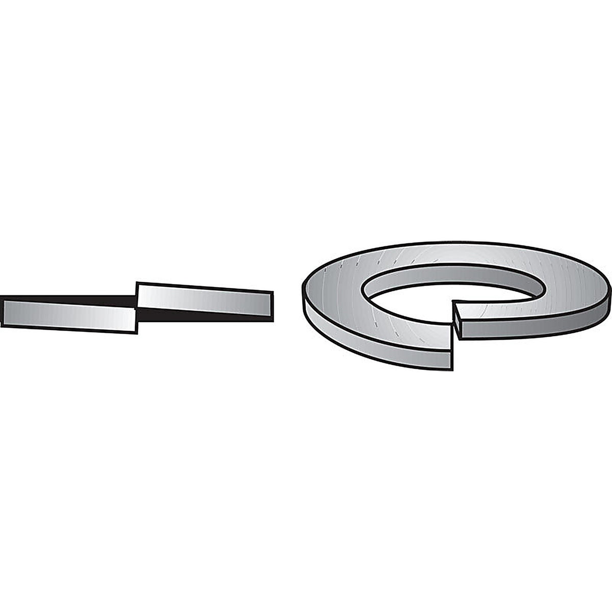 Hillman 300315 1/2 in. Dia. Yellow Dichromate Steel Split Lock Washer 50/Pack