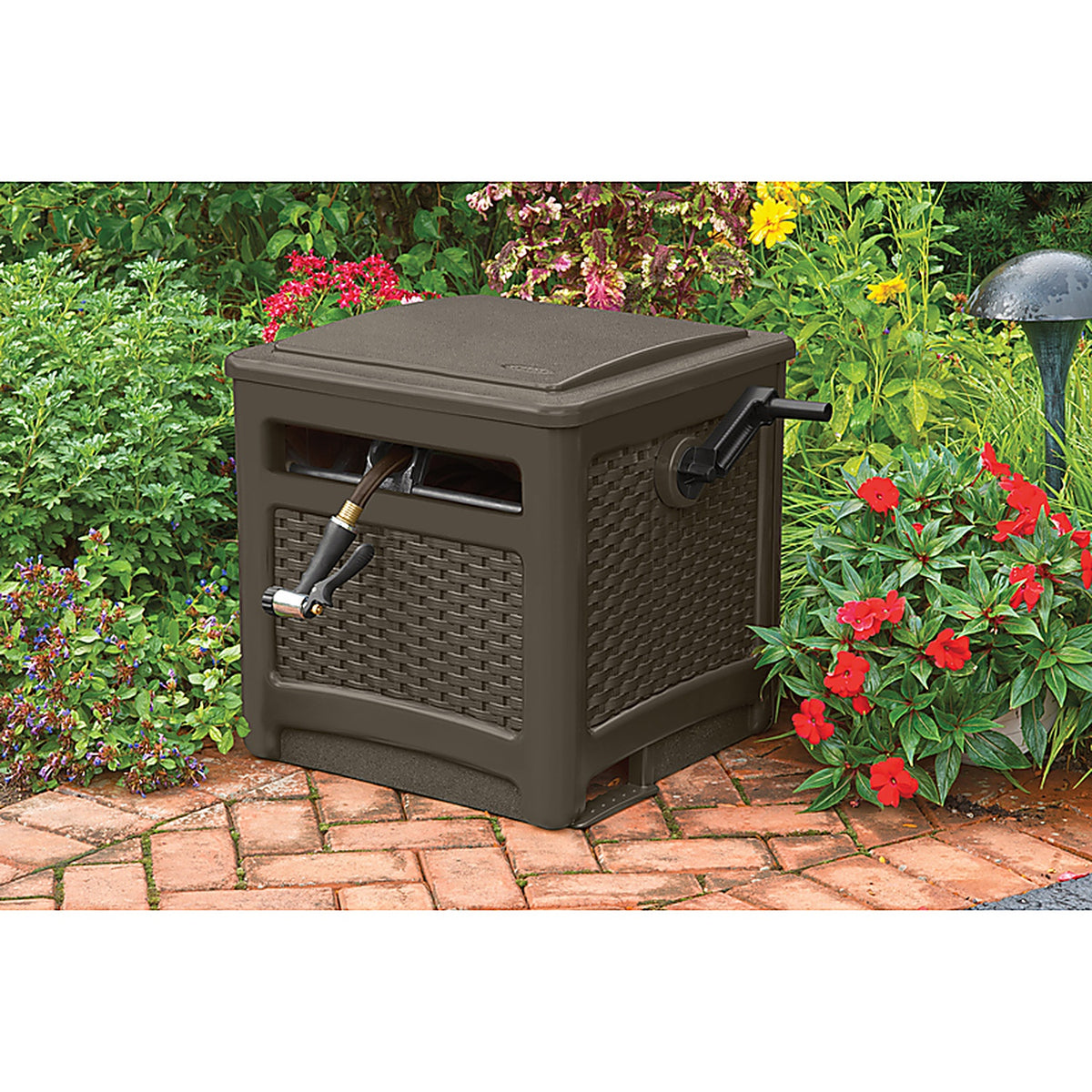 Suncast CPLSMT200WDJ Smart Trak 225 ft. Brown Free Standing Hideaway Hose Reel
