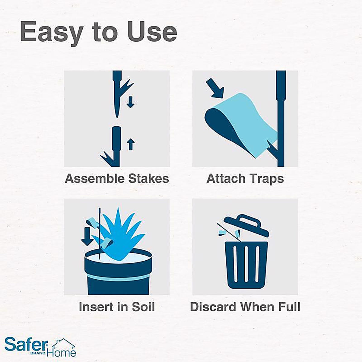 Safer - SH5026 - Brand Houseplant Sticky Stakes 1 Pack