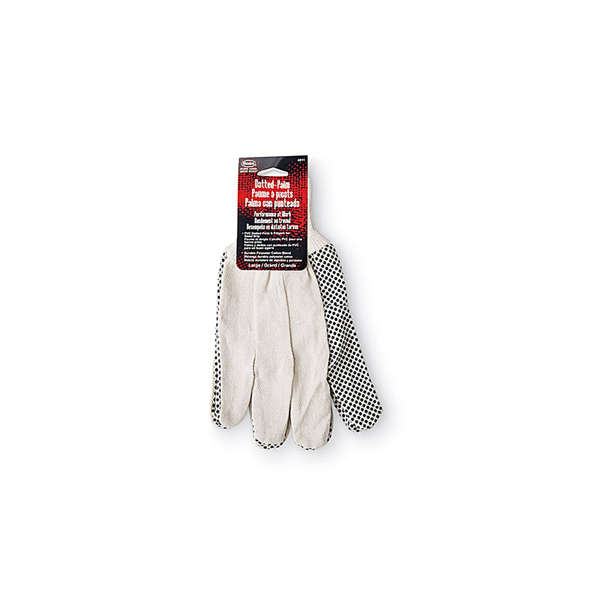 Boss 4011 Mens Dotted Work Gloves White Large