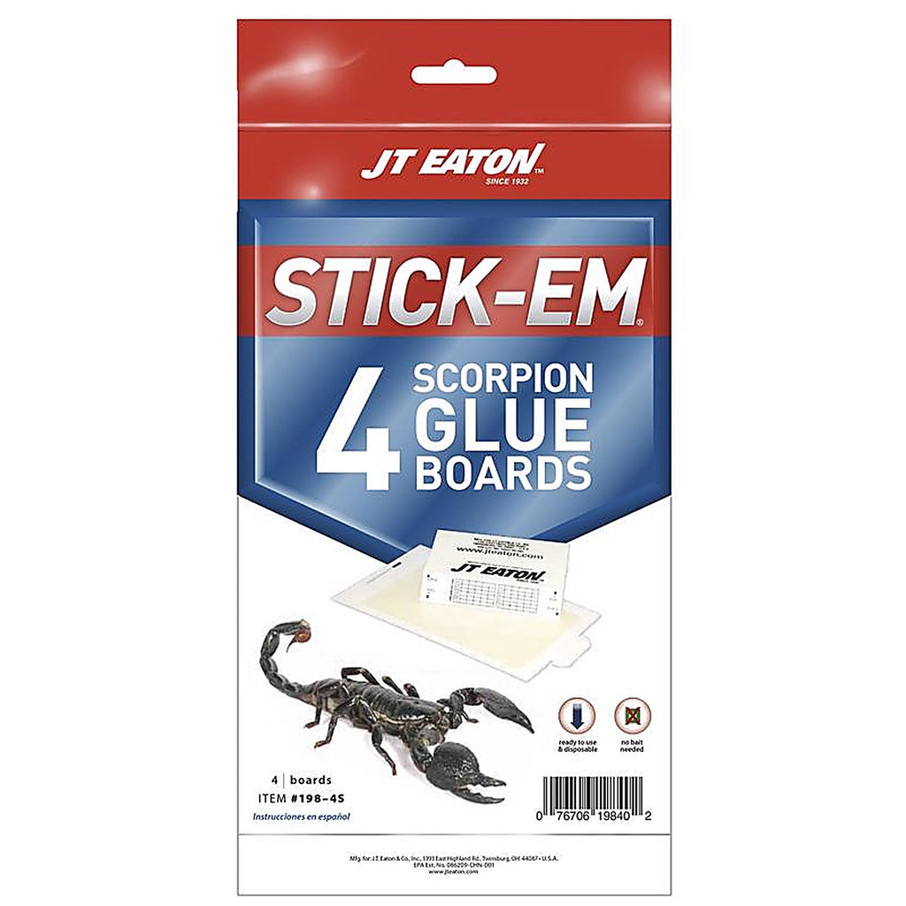 JT Eaton 198-4S Stick-Em Glue Board 4 pk