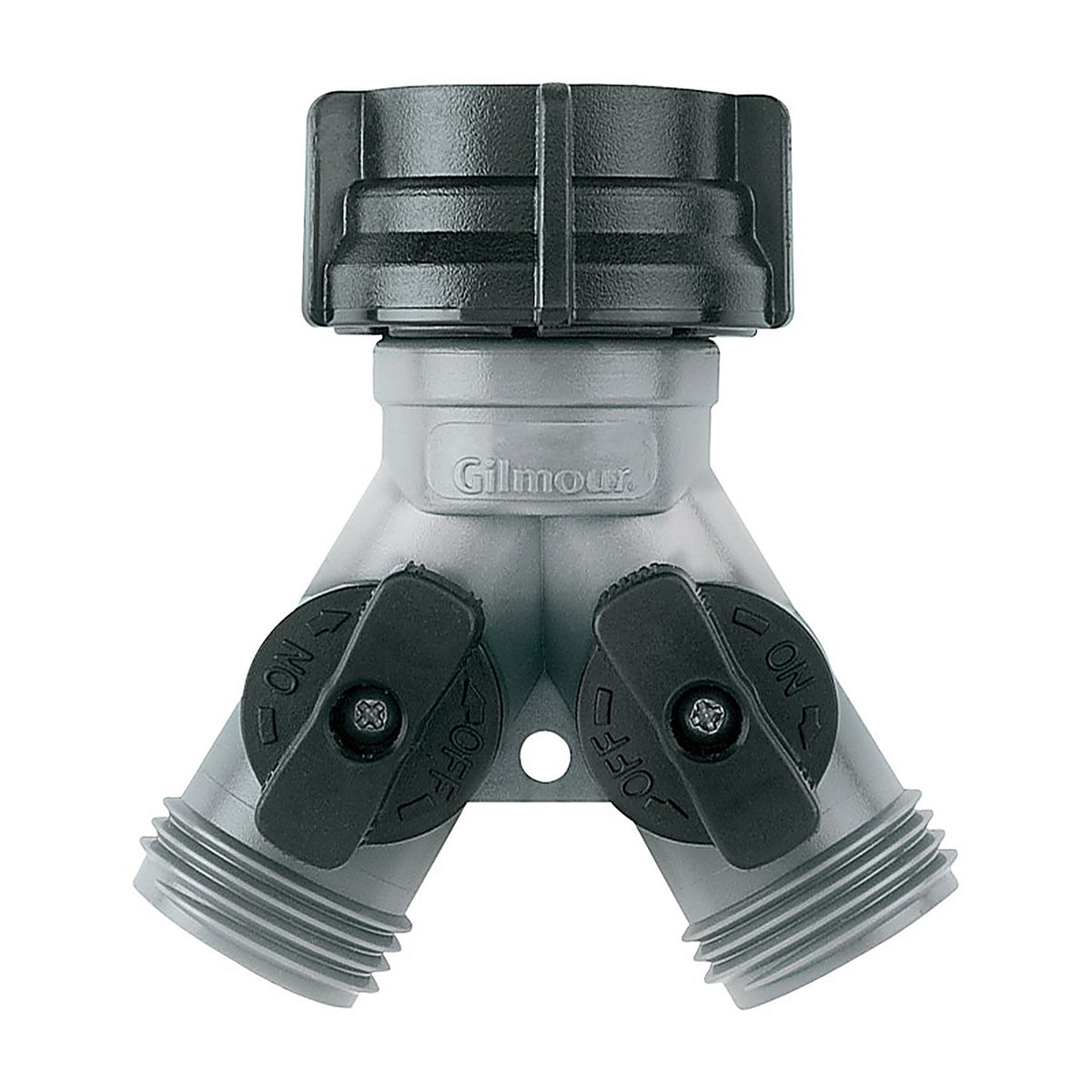 Gilmour - 800174-1002 - Polymer Threaded 2 Male/1 Female Y-Hose Connector with Shut Offs