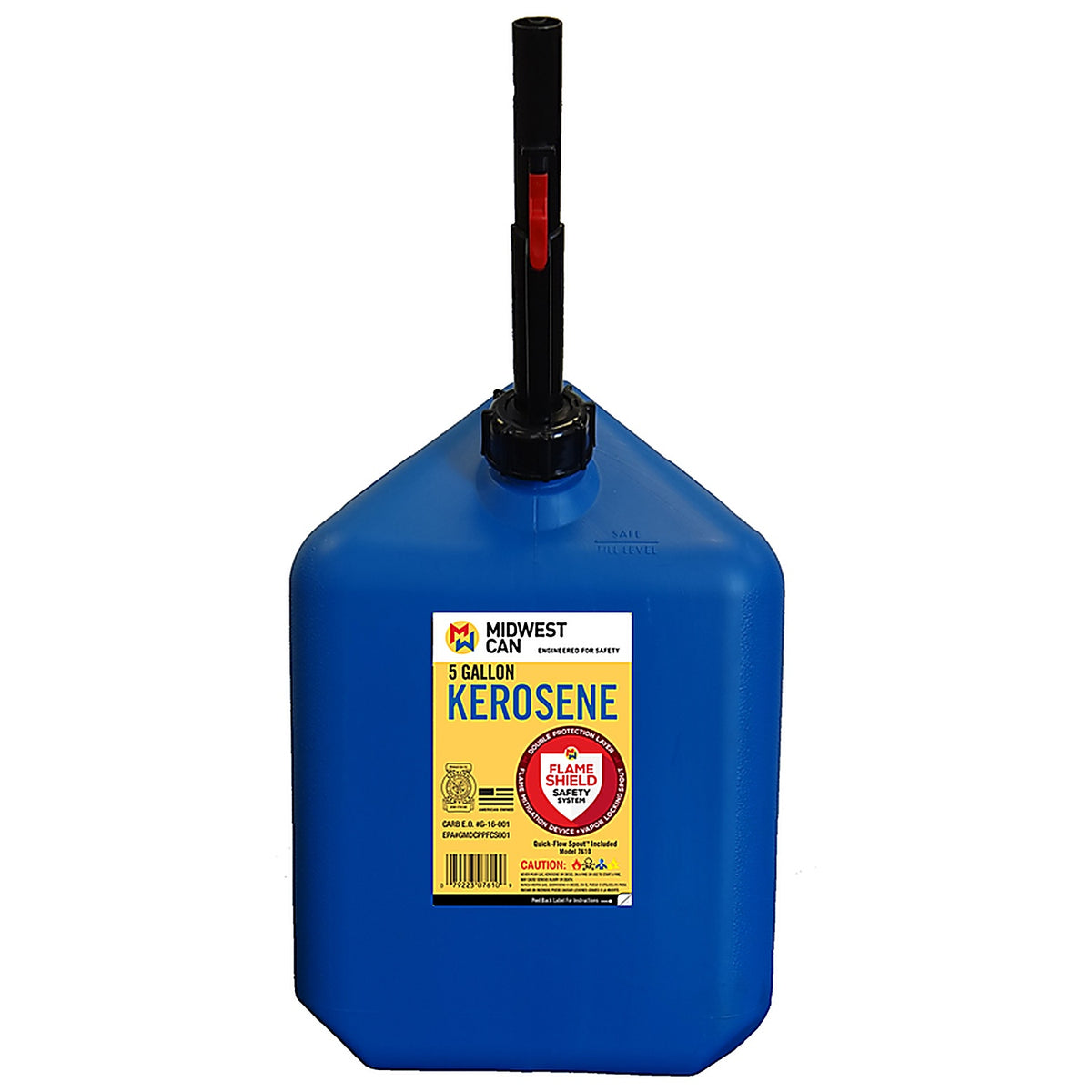 Midwest Can 7610 FlameShield Safety System Plastic Kerosene Can 5 gal.
