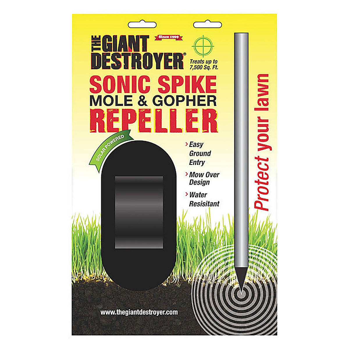 The Giant Destroyer - 600 - The Giant Destproyer Sonic Spike Sonic Pest Repeller Spike for Gophers and Moles
