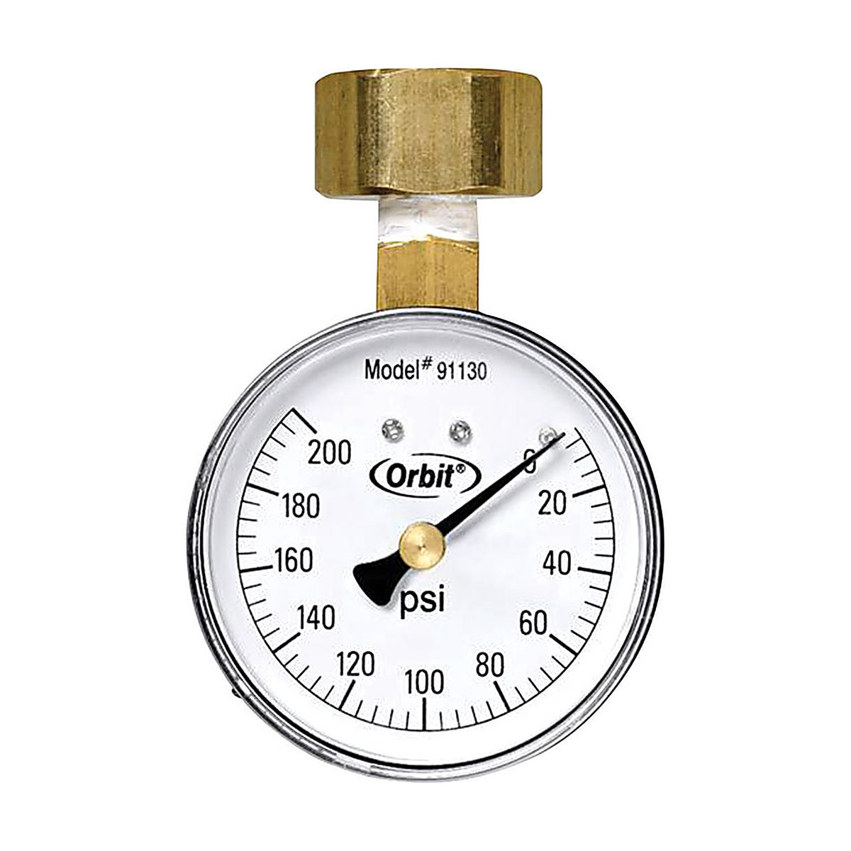 Orbit 91130 Pressure Gauge 3/4 in. 200 psi