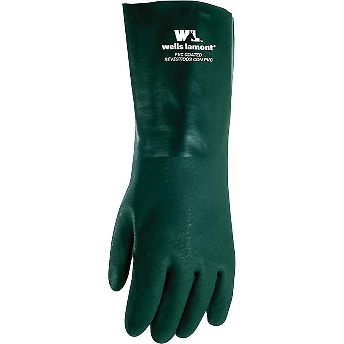 Wells Lamont 167L Mens PVC Chemical Gloves Green Large