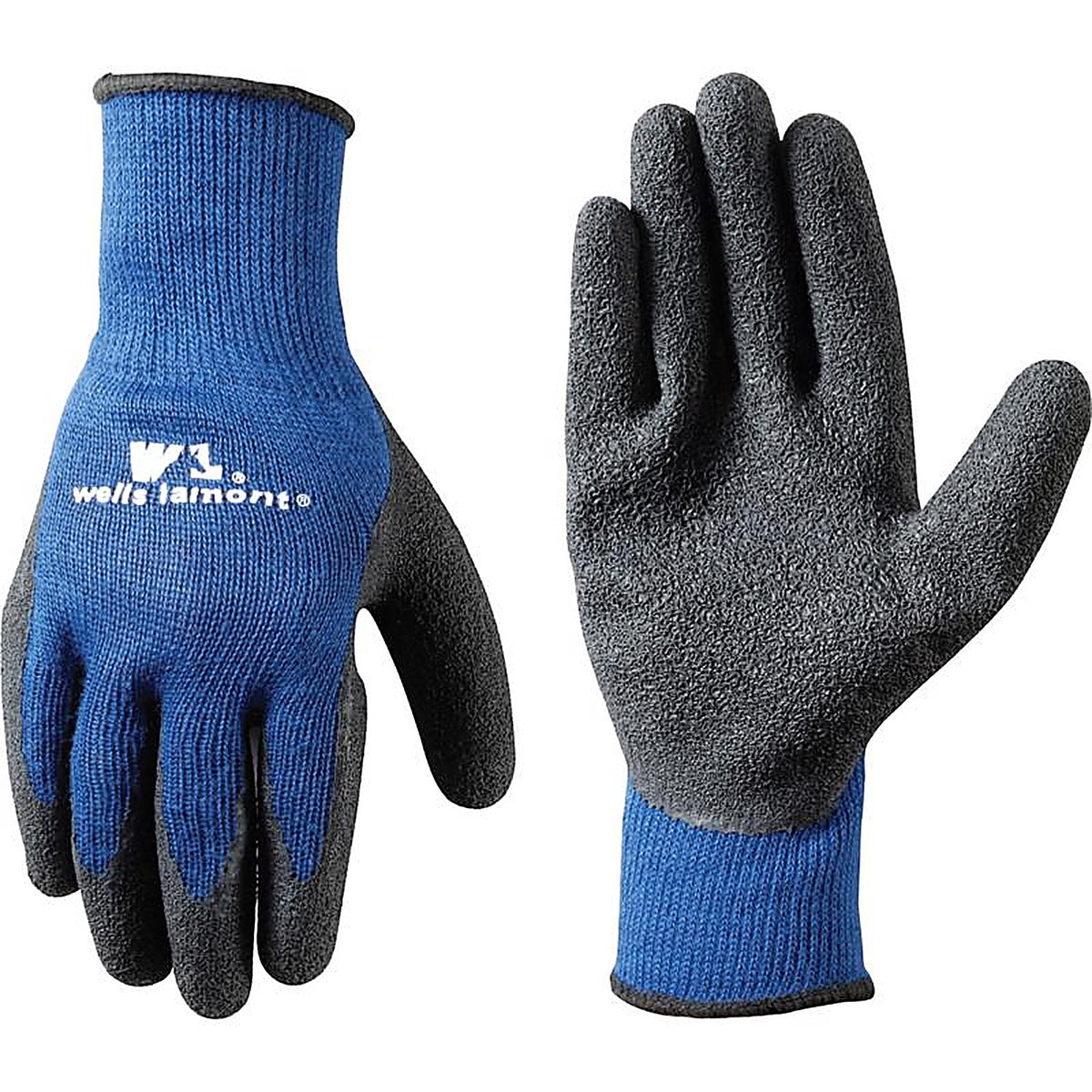 Wells Lamont - 524M - Mens Work Gloves Black/Blue M 1 Pack
