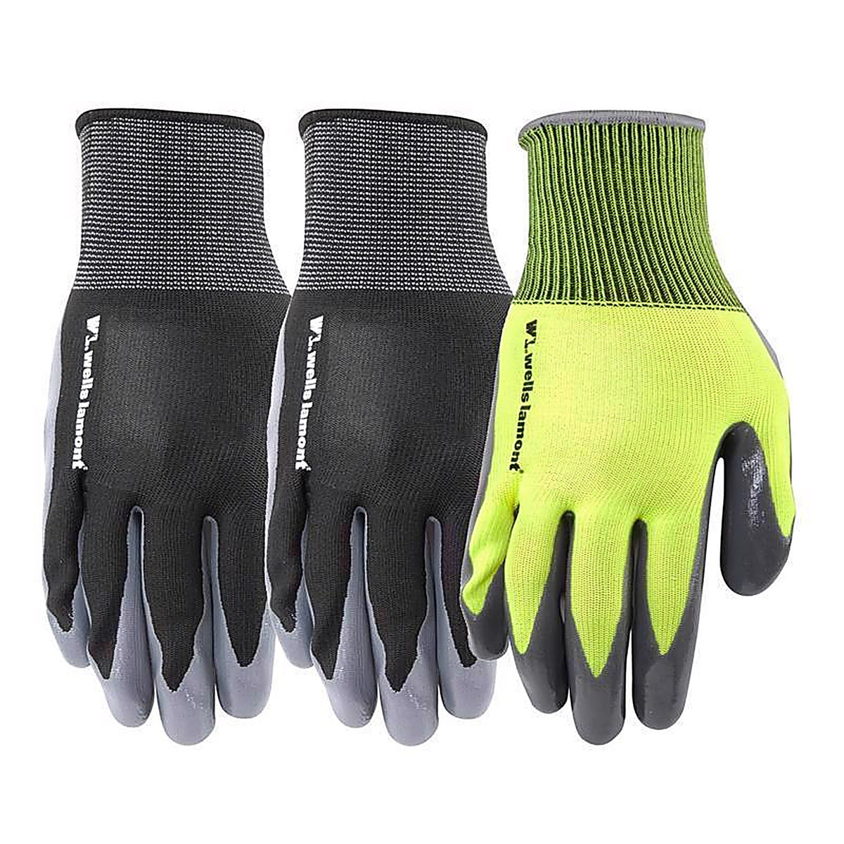 Wells Lamont - 546LF-WNW - Mens Work Gloves Gray L 3 Pack