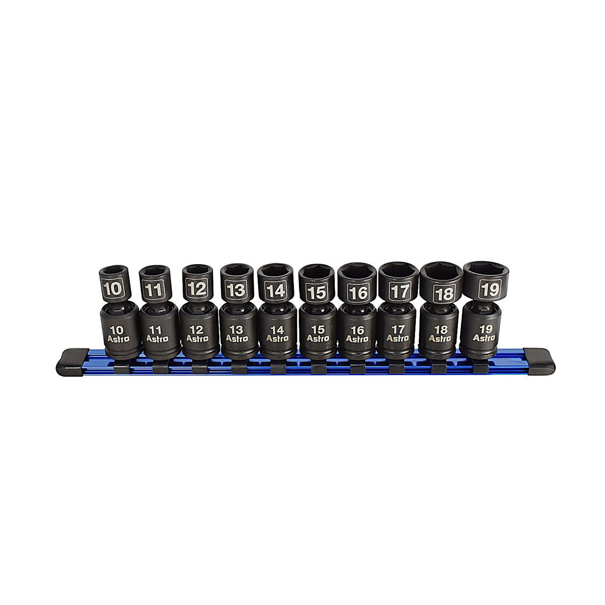 Astro Pneumatic - 78344 - 10 Piece 3/8 Inch Drive Nano Pinless Universal Impact Sockets - Metric