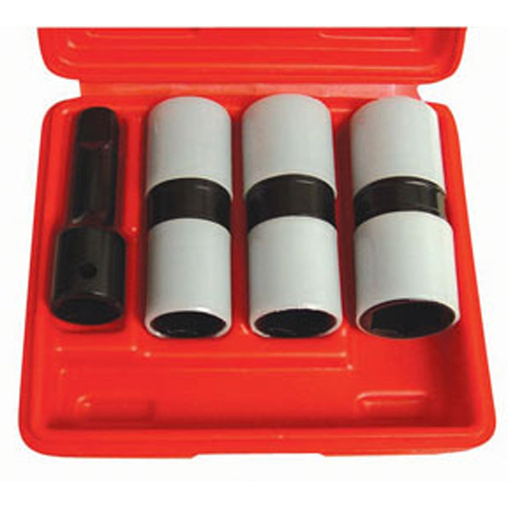 Astro Pneumatic 78803 3/pc 1/2in. Drive Thin Wall Flip Impact Socket Set w/Protective Sleeve