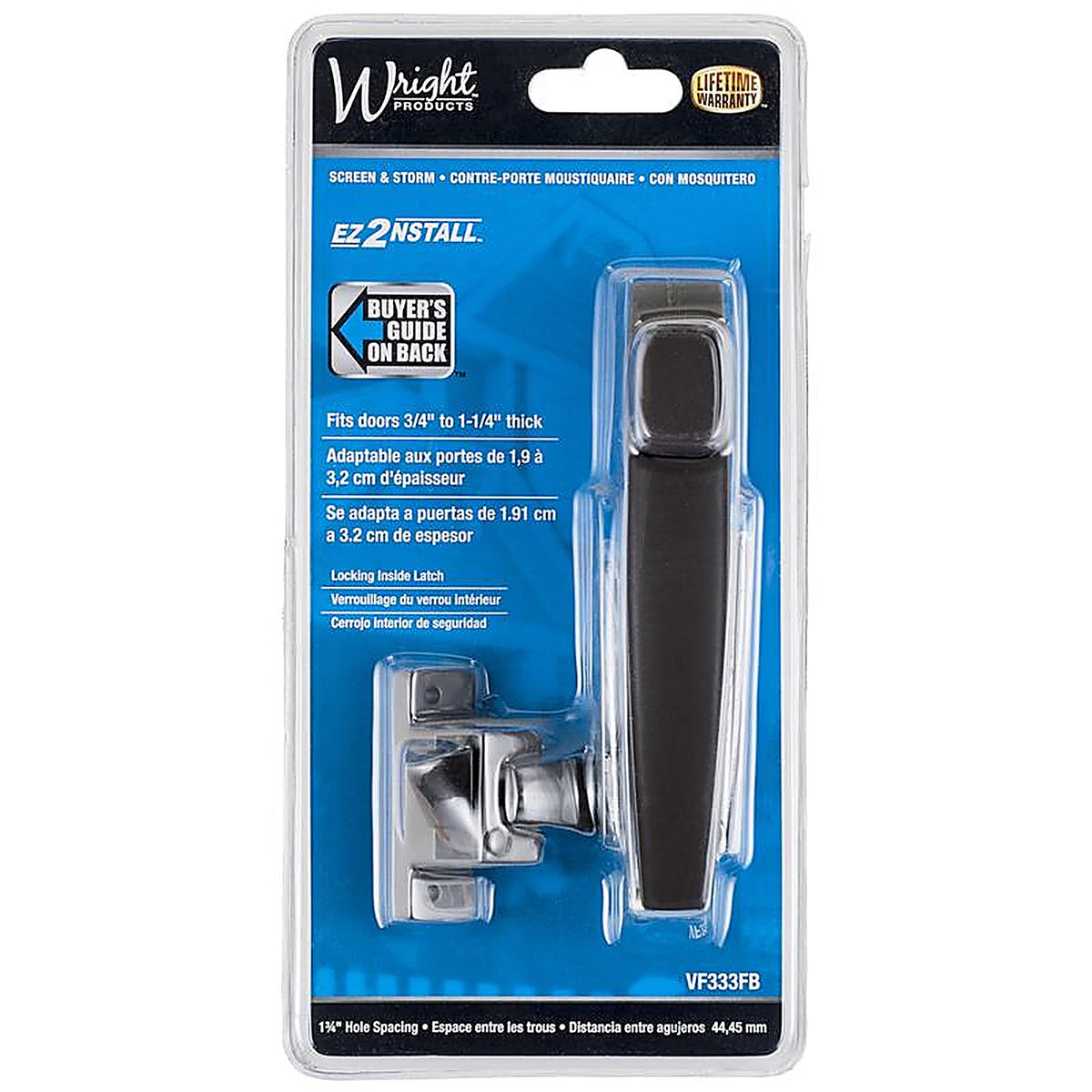 Wright - VF333FB - Florida Bronze Steel Push Button Latch 1 Pack