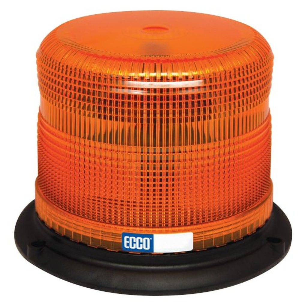 ECCO 7975A LED Beacon Pulse II, Aluminum Base, Epoxy Filled, Low Profile, 12-24VDC, 11 Flash Patterns, Amber