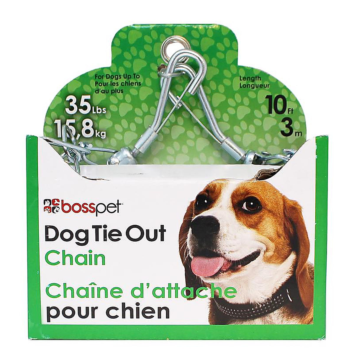 Boss Pet 27210 PDQ Silver Swivel Steel Dog Tie Out Chain Small/Medium