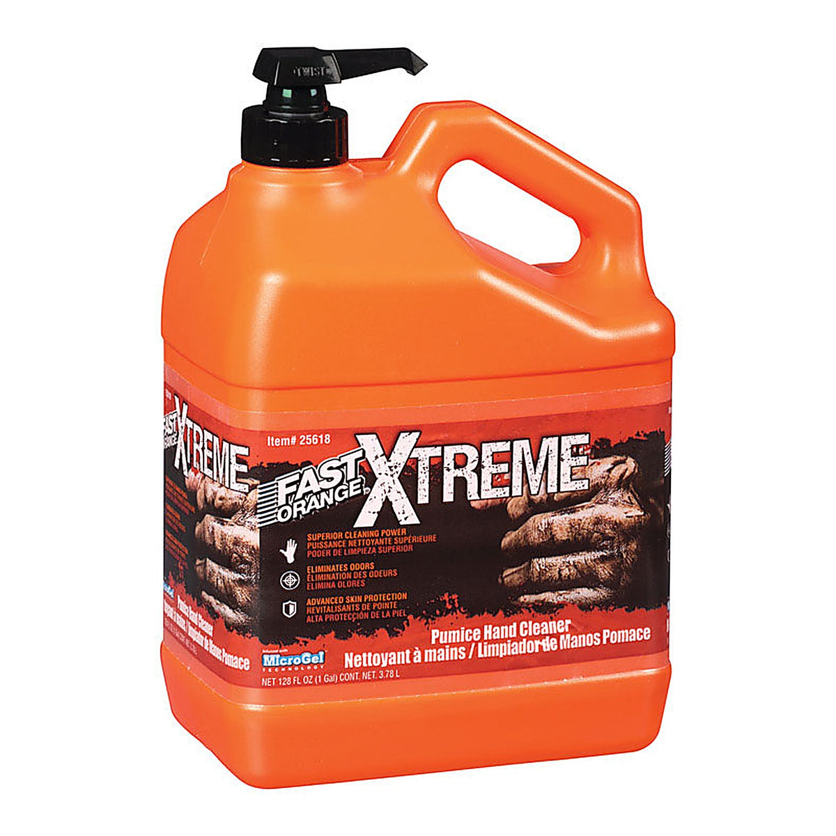 Fast Orange 25618 Xtreme Orange Scent Pumice Hand Cleaner 128 oz