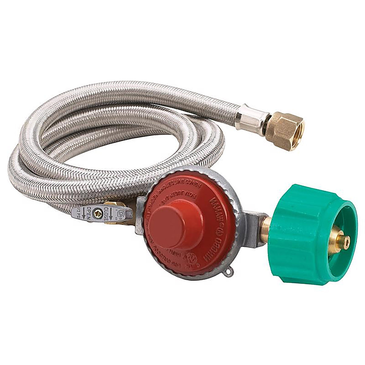 Bayou M5HPR-1 Plastic/Steel Gas Line Hose and Regulator 48 in. L