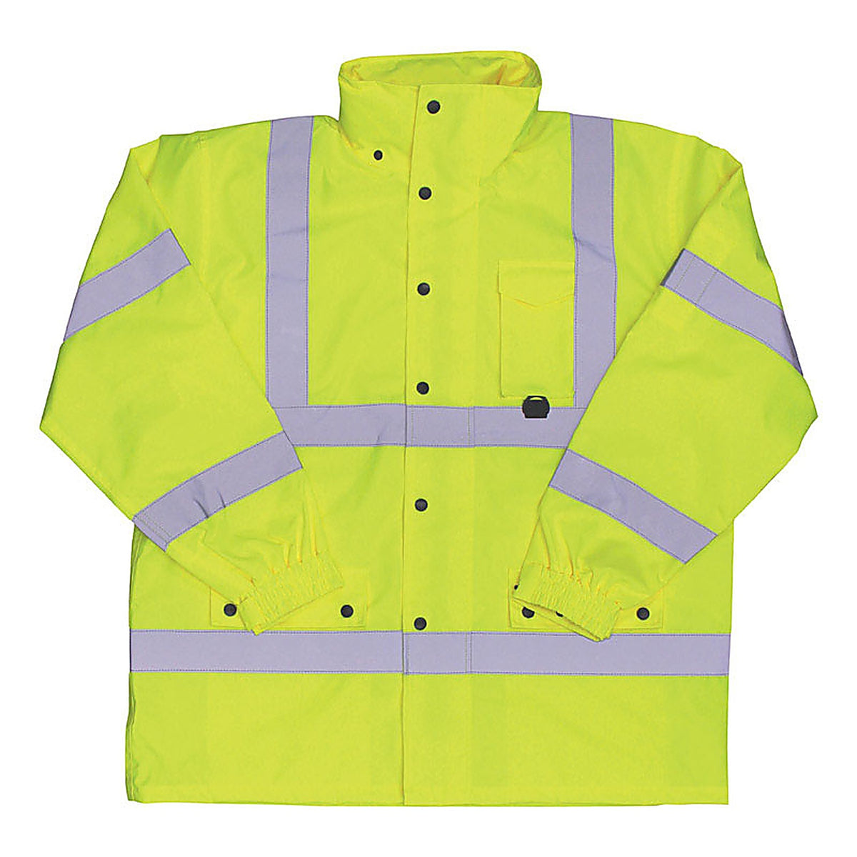 Boss 3NR6000M Hi-Vis Yellow Polyester Rain Jacket M