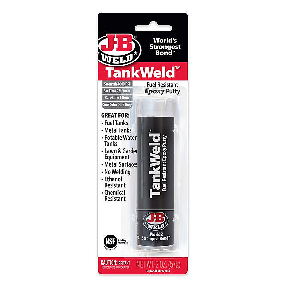 J-B Weld 8217 TankWeld High Strength Automotive Epoxy Putty 1 oz.